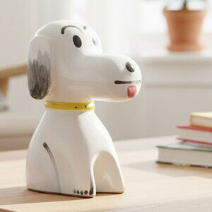 Vintage Hand Painted Ceramic Snoopy Coin Bank Peanuts Dog Dan Brechner DeeBeebo